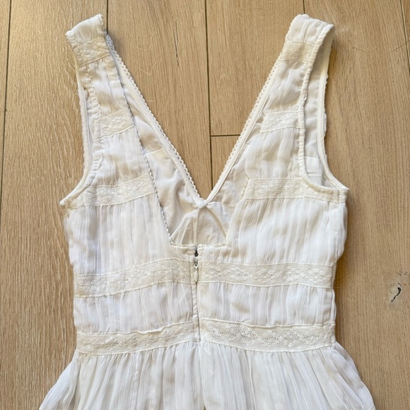 NWOT Abercrombie & Fitch Women’s Plunge Lace Tiered Maxi Dress White Size XXST - Picture 13 of 15